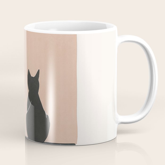 Sitting Cats Abstract Coffee Mug Gallery Image 1