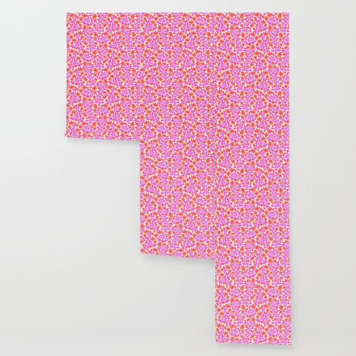 Tropical Blooms Pattern - Pink and Orange Wallpaper Gallery Image 3