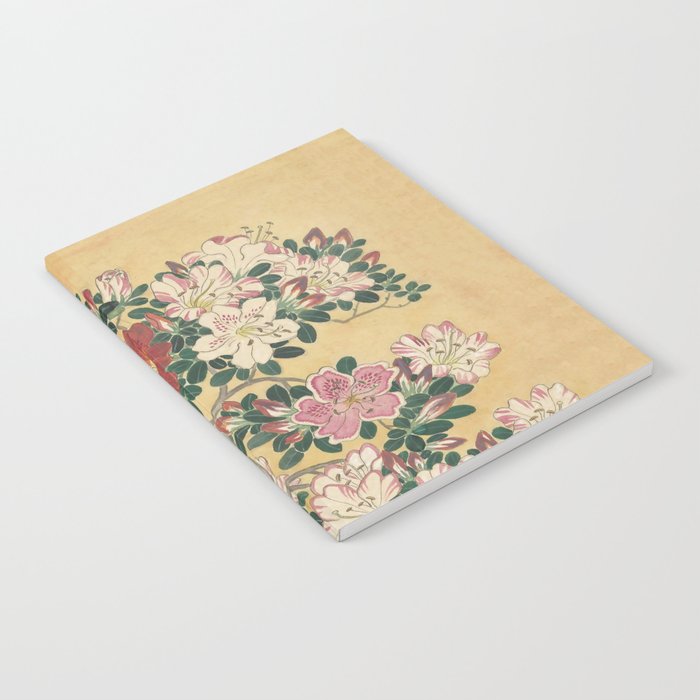 Vintage Flowers Azalea Japanese Painting Notebook Gallery Image 1