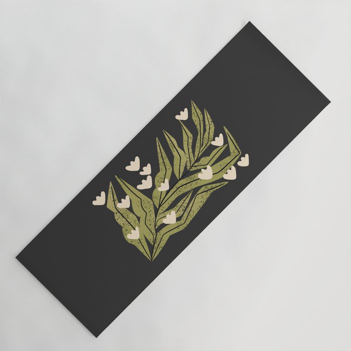 Reaching Tulips (Charcoal) Yoga Mat Gallery Image 1