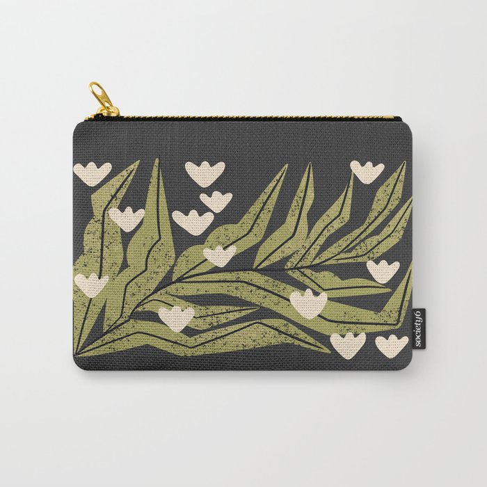 Reaching Tulips (Charcoal) Carry All Pouch Gallery Image 1