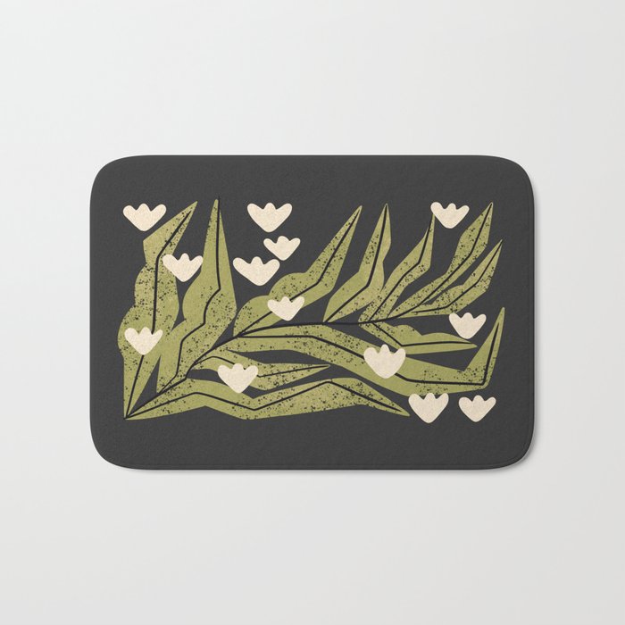Reaching Tulips (Charcoal) Bath Mat Gallery Image 1