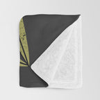 Reaching Tulips (Charcoal) Throw Blanket Gallery Image 3