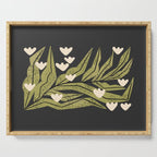 Reaching Tulips (Charcoal) Serving Tray Gallery Image 1