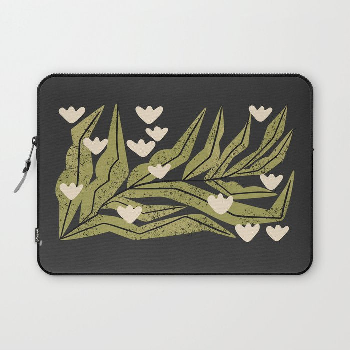 Reaching Tulips (Charcoal) Laptop Sleeve Gallery Image 1