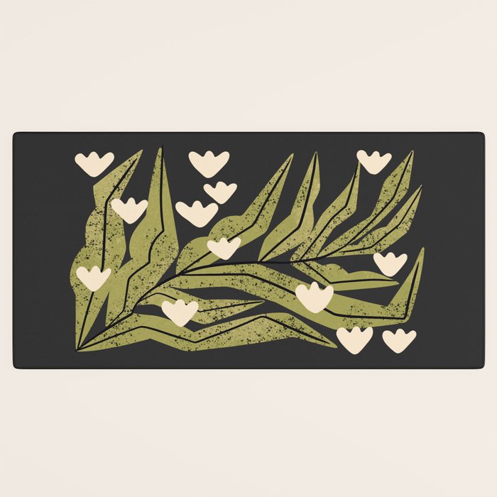 Reaching Tulips (Charcoal) Desk Mat Gallery Image 3