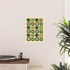 Mid Century Modern Modern Organic Shapes Pattern 321 Green Poster Gallery Image 2