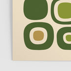 Mid Century Modern Modern Organic Shapes Pattern 321 Green Poster Gallery Image 3
