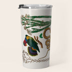 Snakes Birds Sunflower Art Print by Albertus Seba Travel Mug Gallery Image 3