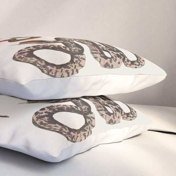 Snakes Birds Sunflower Art Print by Albertus Seba Pillow Sham Gallery Image 3