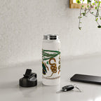 Snakes Birds Sunflower Art Print by Albertus Seba Water Bottle Gallery Image 4