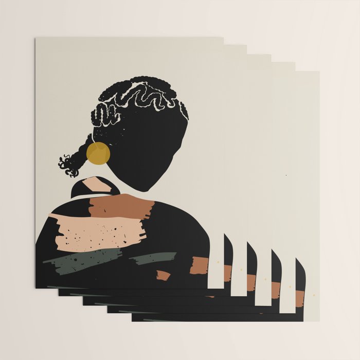 Black Hair No. 12 Wrapping Paper Gallery Image 3