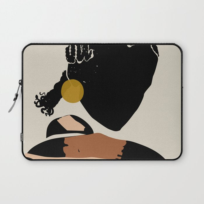 Black Hair No. 12 Laptop Sleeve Gallery Image 1