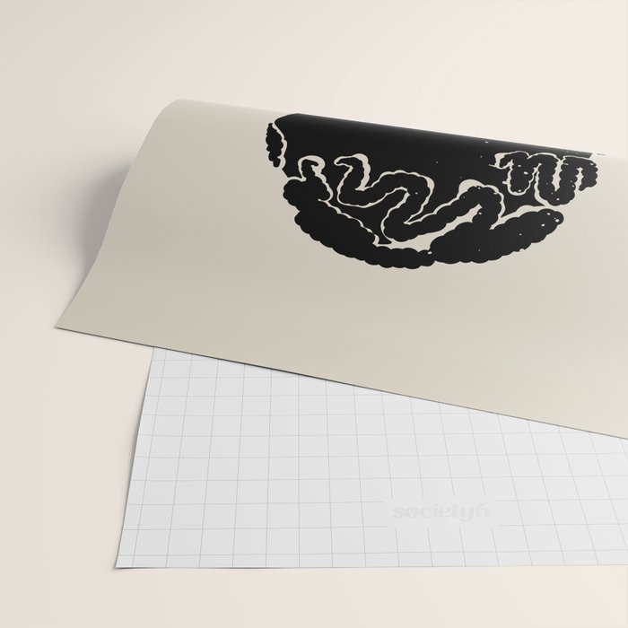 Black Hair No. 12 Wrapping Paper Gallery Image 2