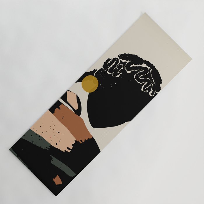 Black Hair No. 12 Yoga Mat Gallery Image 1