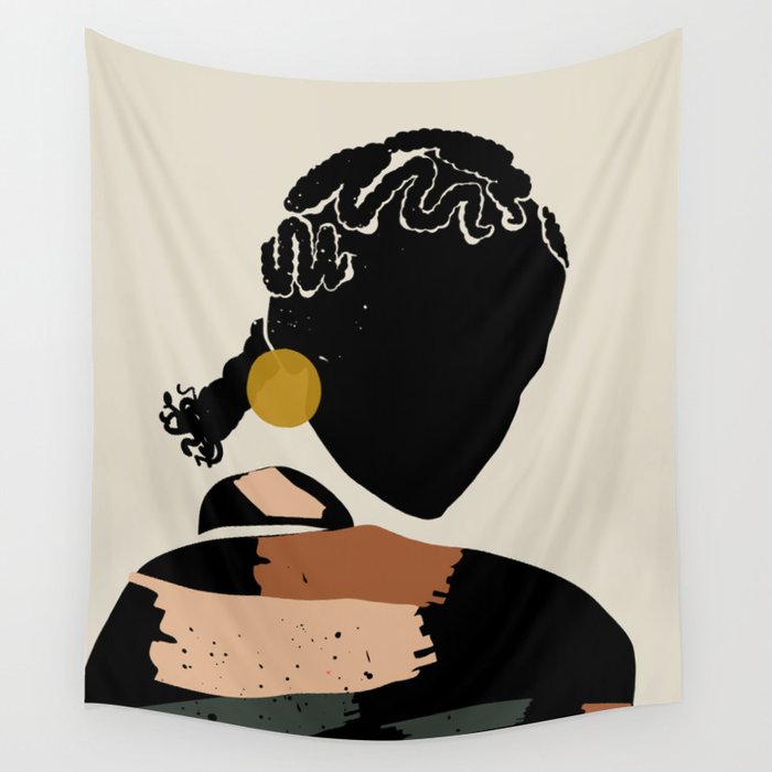 Black Hair No. 12 Wall Tapestry Gallery Image 4