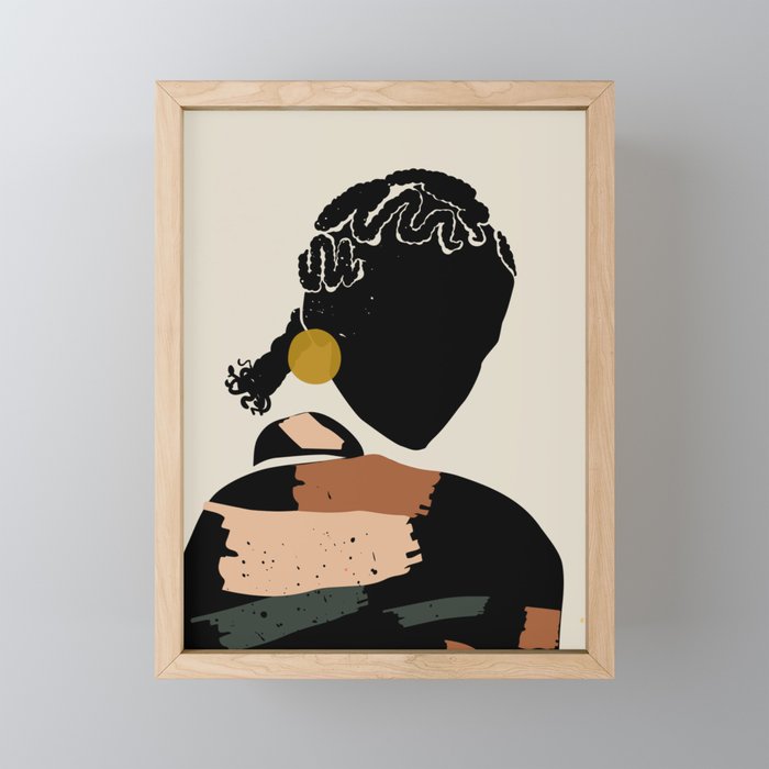 Black Hair No. 12 Mini Art Print Gallery Image 1