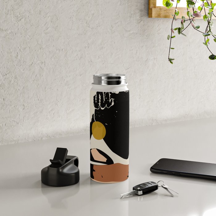 Black Hair No. 12 Water Bottle Gallery Image 4