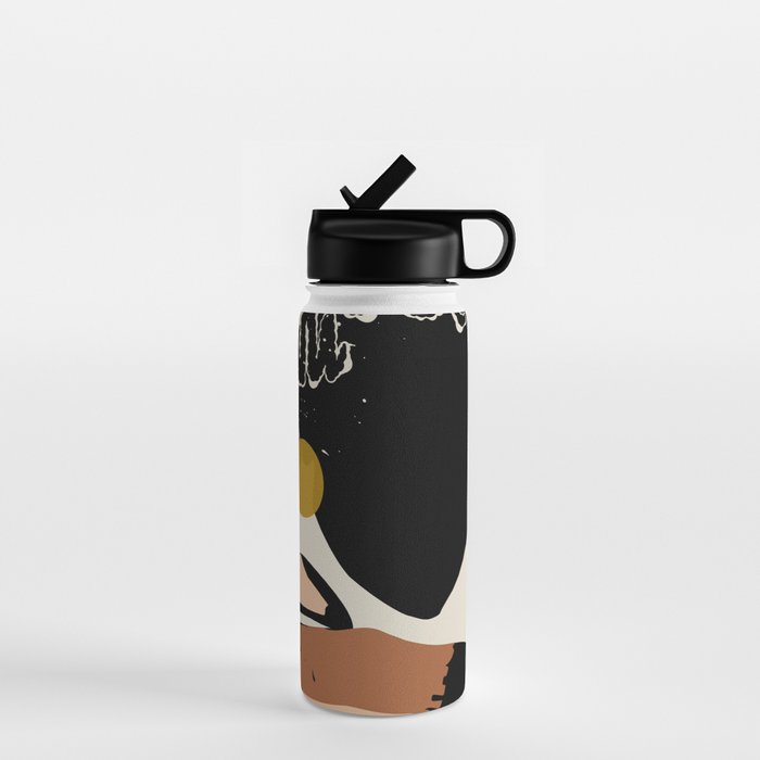 Black Hair No. 12 Water Bottle Gallery Image 1