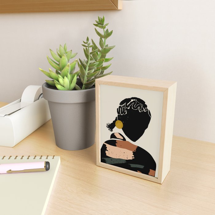 Black Hair No. 12 Mini Art Print Gallery Image 2