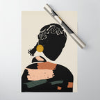 Black Hair No. 12 Wrapping Paper Gallery Image 1