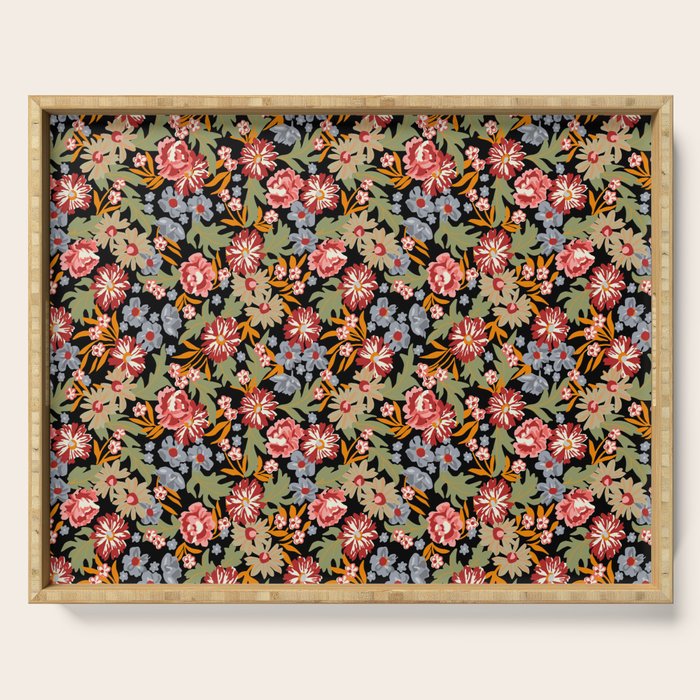 Grandma's Vintage Floral Serving Tray Gallery Image 1
