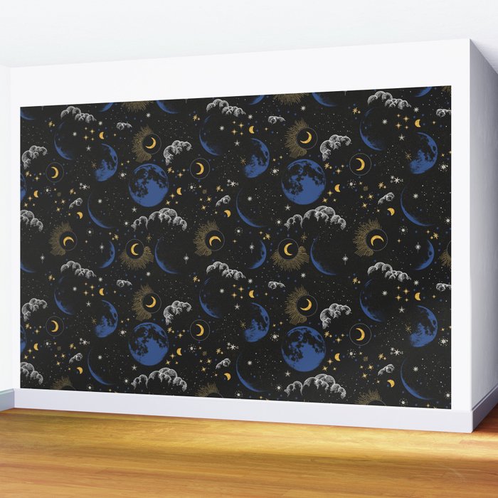 Night sky of stars 24 Wall Mural Gallery Image 2