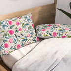 Popping Peonies - Beige Pillow Sham Gallery Image 2