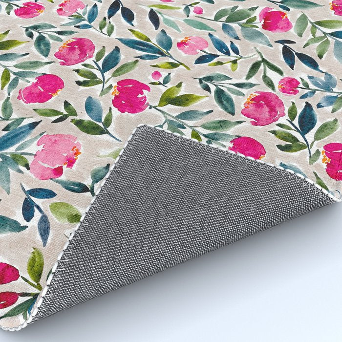 Popping Peonies - Beige Rug Gallery Image 4