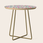 Popping Peonies - Beige Side Table Gallery Image 1