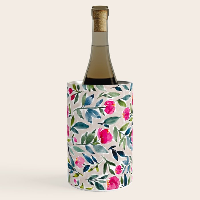 Popping Peonies - Beige Wine Chiller Gallery Image 3