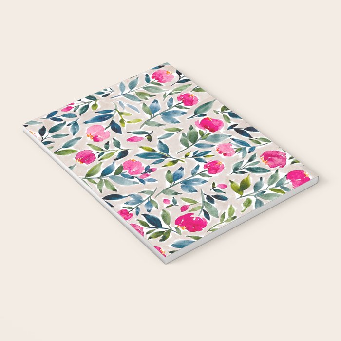 Popping Peonies - Beige Notebook Gallery Image 3