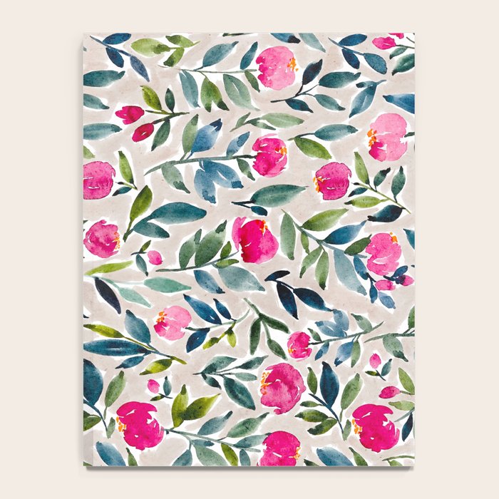 Popping Peonies - Beige Notebook Gallery Image 4