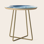 Pacific Grove: a pretty minimal abstract piece in blue by Alyssa Hamilton Art Side Table Gallery Image 1