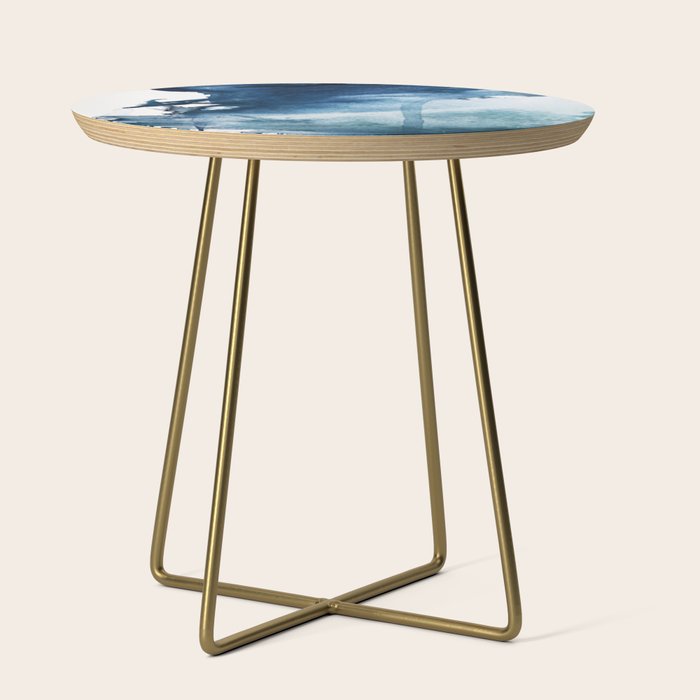 Pacific Grove: a pretty minimal abstract piece in blue by Alyssa Hamilton Art Side Table Gallery Image 1