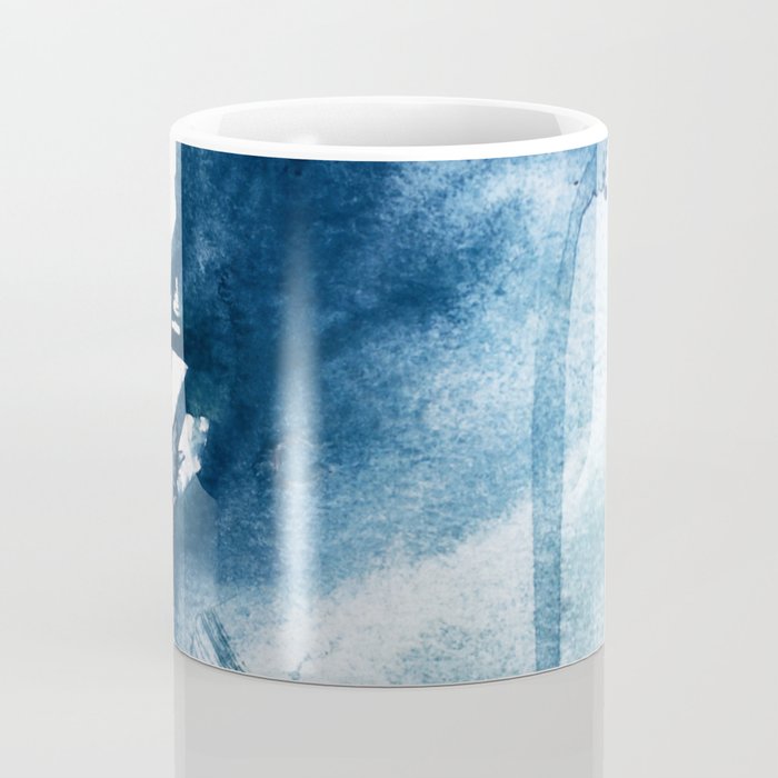 Pacific Grove: a pretty minimal abstract piece in blue by Alyssa Hamilton Art Coffee Mug Gallery Image 4