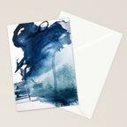 Pacific Grove: a pretty minimal abstract piece in blue by Alyssa Hamilton Art Stationery Card Gallery Image 2