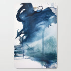 Pacific Grove: a pretty minimal abstract piece in blue by Alyssa Hamilton Art Cutting Board Gallery Image 1