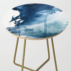 Pacific Grove: a pretty minimal abstract piece in blue by Alyssa Hamilton Art Side Table Gallery Image 2