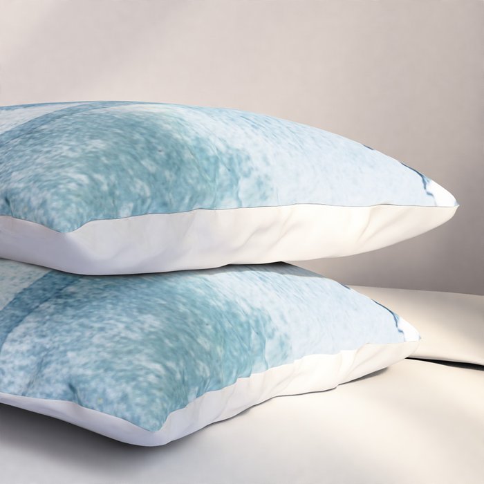Pacific Grove: a pretty minimal abstract piece in blue by Alyssa Hamilton Art Pillow Sham Gallery Image 3