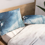 Pacific Grove: a pretty minimal abstract piece in blue by Alyssa Hamilton Art Pillow Sham Gallery Image 2