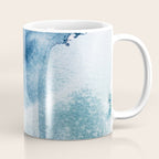 Pacific Grove: a pretty minimal abstract piece in blue by Alyssa Hamilton Art Coffee Mug Gallery Image 1