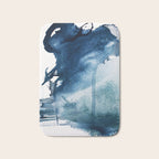 Pacific Grove: a pretty minimal abstract piece in blue by Alyssa Hamilton Art Bath Mat Gallery Image 1