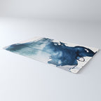 Pacific Grove: a pretty minimal abstract piece in blue by Alyssa Hamilton Art Rug Gallery Image 3