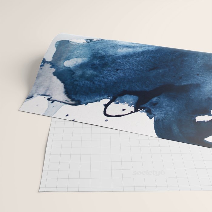 Pacific Grove: a pretty minimal abstract piece in blue by Alyssa Hamilton Art Wrapping Paper Gallery Image 2