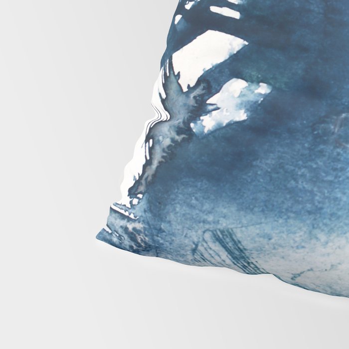 Pacific Grove: a pretty minimal abstract piece in blue by Alyssa Hamilton Art Pillow Sham Gallery Image 4