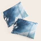 Pacific Grove: a pretty minimal abstract piece in blue by Alyssa Hamilton Art Pillow Sham Gallery Image 3