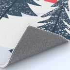 Winter christmas pine tree forest art Rug Gallery Image 4