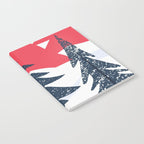 Winter christmas pine tree forest art Notebook Gallery Image 2