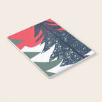 Winter christmas pine tree forest art Notebook Gallery Image 3